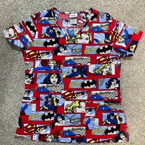 Superhero Scrub Top